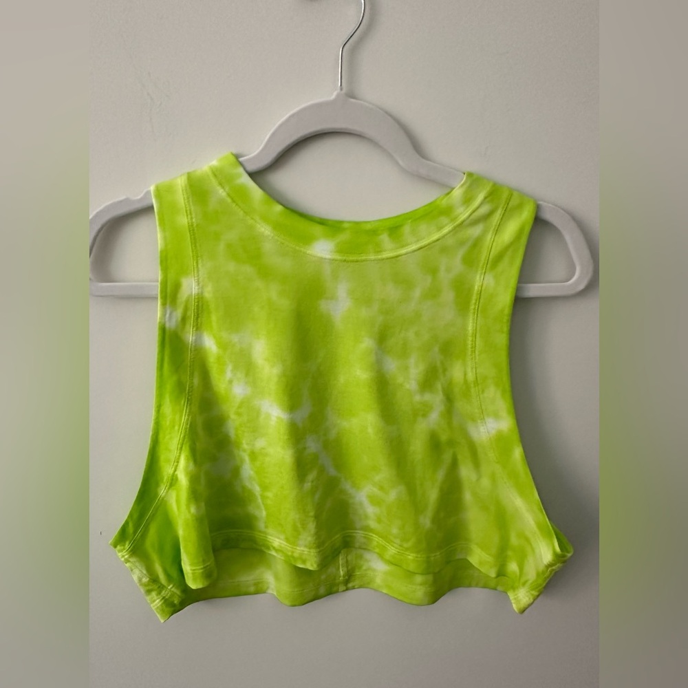 lululemon athletica Lime Green Tie-Dye Muscle Tee